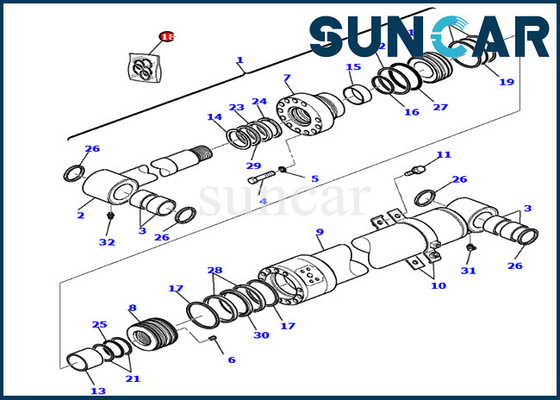 Mua Bộ niêm phong 707-99-37710 7079937710 Bộ dịch vụ xi lanh bùng nổ Phù hợp với bộ phận PC75R-2 PW75R-2 Komatsu online manufacture