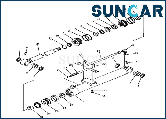 Mua 20X-63-56300 Boom Cylinder Oil Seal Kit 20X6356300 Chống mài mòn PC80-1 Bộ phận bảo dưỡng máy xúc Komatsu online manufacture
