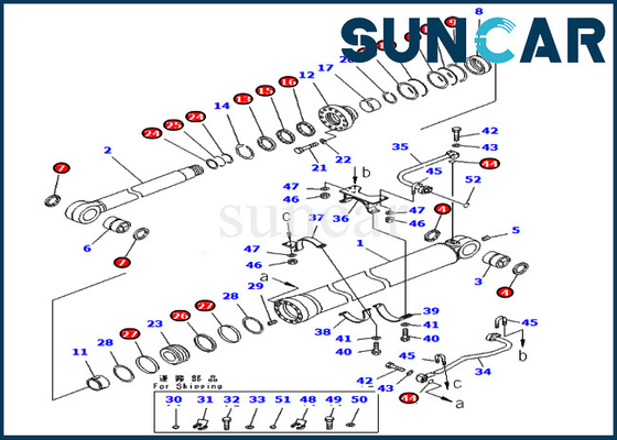 Mua 707-99-69540 7079969540 Bộ làm kín thùng phù hợp với xi lanh thủy lực cho Komatsu PC800-8 PC850-8 PC800LC-8 online manufacture