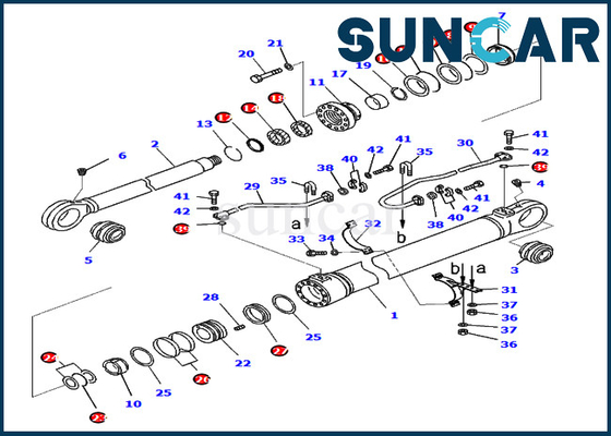 Mua PC800-8E0 PC850-8E0 Komatsu 707-99-76360 7079976360 Boom Cylinder Service Kit Bộ làm kín máy xúc online manufacture