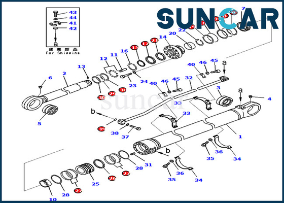 Mua 7079976390 Bộ bịt dầu cánh tay 707-99-76390 Bộ sửa chữa con dấu xi lanh cho PC800-8E0 PC800LC-8E0 Komatsu online manufacture