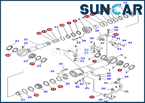 Mua PC800SE-8 PC800-8K 707-99-78780 7079978780 Bộ sửa chữa con dấu xô Xi lanh thủy lực Komatsu online manufacture