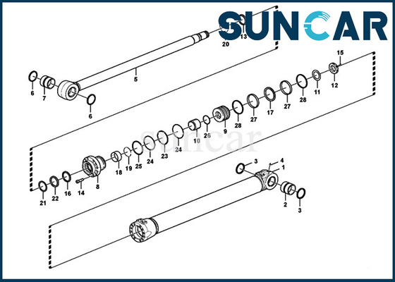 Mua Bộ dụng cụ bảo dưỡng VOE14516933 VOE 14516933 Bộ dụng cụ sửa chữa con dấu xi lanh bùng nổ cho thiết bị hạng nặng SUNCARVO.L.VO EC140D online manufacture