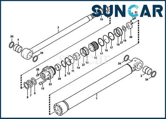 Mua EC700B SUNCARVO.L.VO VOE14618213 VOE 14618213 Bộ làm kín xi lanh cánh tay gáo Bộ dụng cụ dịch vụ thay thế online manufacture