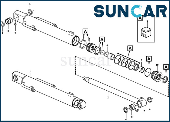 Mua EC27C SUNCARVO.L.VO 15077572 Boom Cylinder Repair Seal Kit VOE15077572 Bộ phận của bộ dịch vụ máy xúc VOE15077572 online manufacture