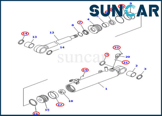 Mua 707-98-22910 Bộ làm kín xi lanh thủy lực nâng Phù hợp với D31EX-21 D31PX-21 Komatsu online manufacture