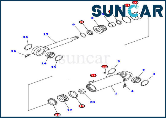Mua 707-98-24710 7079824710 Nghiêng Bộ làm kín xi lanh thủy lực Komatsu cho D39EX-21 D39PX-21 online manufacture