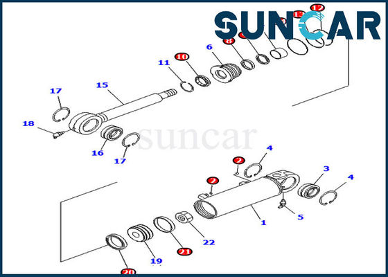 Mua 707-99-24670 Bộ làm kín xi lanh nghiêng Bộ dụng cụ dịch vụ Komatsu Phù hợp với D37EX-21A D31PX-21A Dozer online manufacture