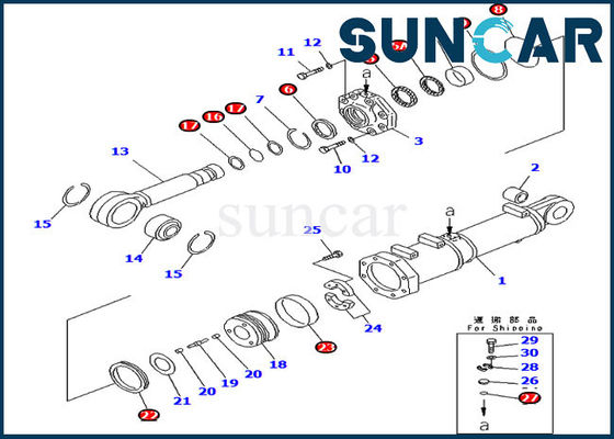 Mua 707-99-74460 Bộ niêm phong xi lanh nghiêng lưỡi Bộ công cụ dịch vụ Komatsu cho máy ủi sân D375A-3 online manufacture