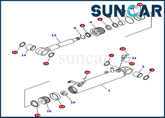 Mua 707-99-24640 Thang máy thủy lực LH RH Bộ làm kín xi lanh Phù hợp với Máy ủi D39PX-2A Komatsu online manufacture