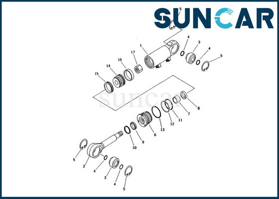 Mua Bộ bảo dưỡng xi lanh nghiêng 707-98-23100 Bộ công cụ sửa chữa bên trong của Komatsu cho máy xúc PC20R-8 online manufacture