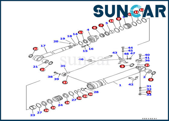 Mua Kháng dầu 707-99-44340 Bộ làm kín xi lanh cánh tay thủy lực cho các bộ phận bên trong Komatsu PC100-6Z online manufacture