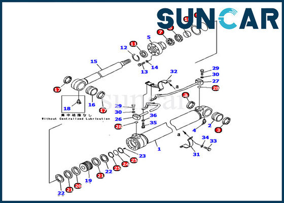 Mua 707-98-37670 Boom Cylinder Seal Kits cho Komatsu PC120-6 Bộ sửa chữa mô hình hạng nặng online manufacture