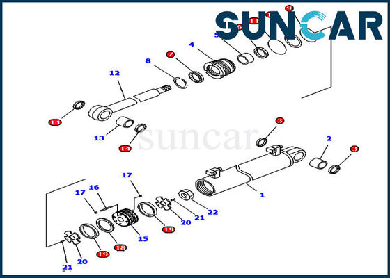 Mua 707-98-34640 Bộ công cụ bảo dưỡng xi lanh nâng cho các kiểu máy D61EX-12 D63E-12 Komatsu online manufacture