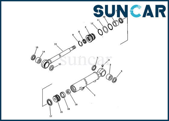 Mua 21S-63-02040 Bộ làm kín xi lanh xoay Komatsu Phù hợp với kiểu máy PC03-1 Bộ sửa chữa bên trong máy xúc online manufacture