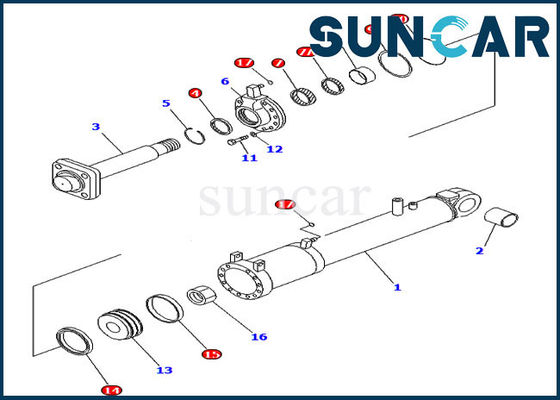 Mua 707-99-53620 7079953620 Bộ bảo dưỡng xi lanh nghiêng lưỡi cho Komatsu D85EX-15E0 D85MS-15 online manufacture