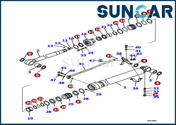 Mua Bộ dụng cụ sửa chữa xi lanh cánh tay thủy lực 707-99-39770 Bộ làm kín máy xúc Komatsu PC138US-10 model online manufacture
