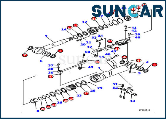 Mua Komatsu Excavator 707-99-46440 Boom Cylinder Repair Seal Kits PC190LC-8 Model Service Kit online manufacture