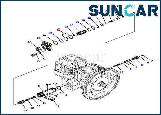 Mua 708-2L-45240 Vòng đệm bơm chính cho PC210-10 PC210LC-10 Komatsu bên trong các bộ phận online manufacture