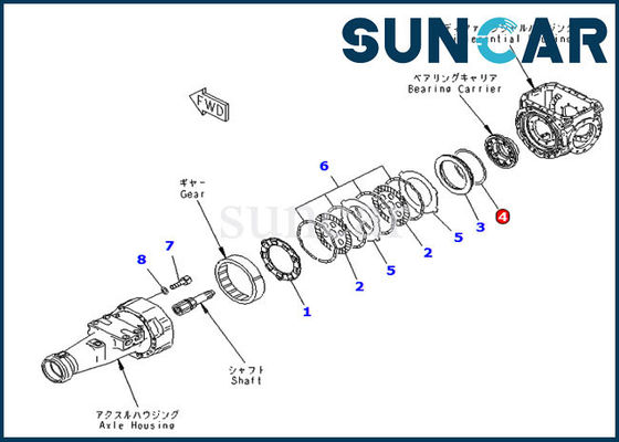 Mua WA320-6 Vòng đệm hộp số 419-33-21420 Bộ phận làm kín thay thế Máy xúc bánh lốp Komatsu online manufacture