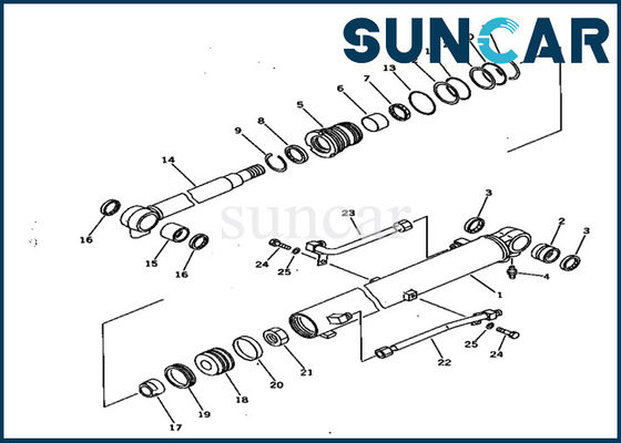 Mua 707-99-15710 Komatsu PC28UU-1 Boom Cylinder Seal Kit Kháng dầu Bộ bảo dưỡng bên trong Thay thế online manufacture
