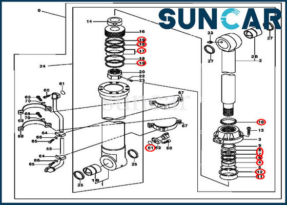 Mua 4653042 Bộ làm kín xi lanh xô 450LC 450DLC Máy xúc JOHN DEERE Replacemenet Kits online manufacture