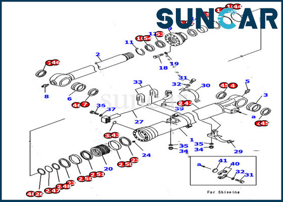 Mua Bộ niêm phong xi lanh máy xúc Bộ dụng cụ sửa chữa thủy lực cánh tay 707-99-37770 cho mẫu Komatsu PC170LC-10 online manufacture
