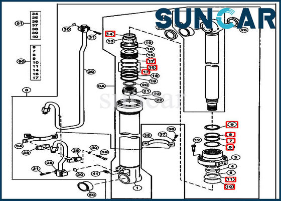 Mua 4662884 Bộ dụng cụ sửa chữa con dấu xi lanh bùng nổ cho thiết bị mô hình 2154D 200LC JOHN DEERE online manufacture