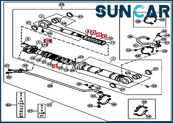 Mua AT264438 Bộ niêm phong xi lanh cánh tay dính 200LC Bộ niêm phong cơ khí John Deere online manufacture