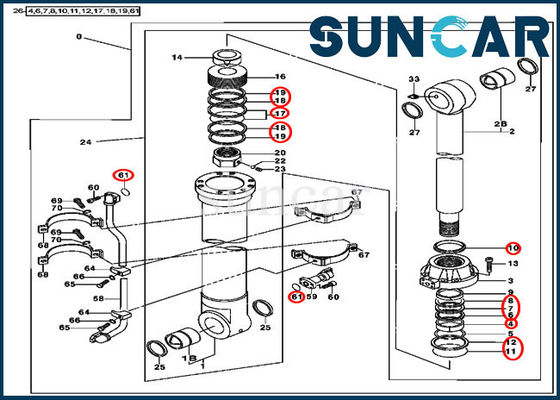 Mua AT314427 Bộ xi lanh gầu thủy lực Bộ dụng cụ làm kín Máy xúc Phù hợp với 450LC John Deere Parts online manufacture