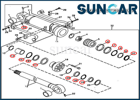 Mua AT264443 Bộ đệm thay thế xi lanh xô cho các kiểu máy xúc John Deere 490 online manufacture