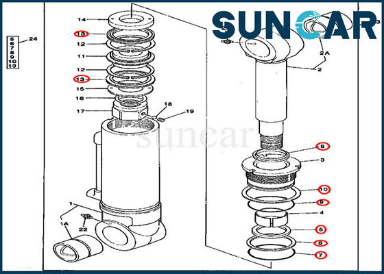 Mua 4240084 Blade Cylinder Seal Kit Bộ dụng cụ dịch vụ thủy lực Máy xúc cho 595D John Deere online manufacture