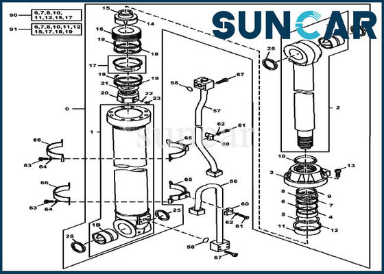 Mua JOHN DEERE Seal Kit AT302758 Xi lanh cánh tay gáo cho máy xây dựng online manufacture
