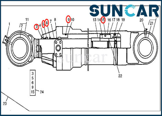 Mua AT264420 Bộ làm kín xi lanh xô 690 Bộ làm kín dầu thay thế máy xúc Deere online manufacture