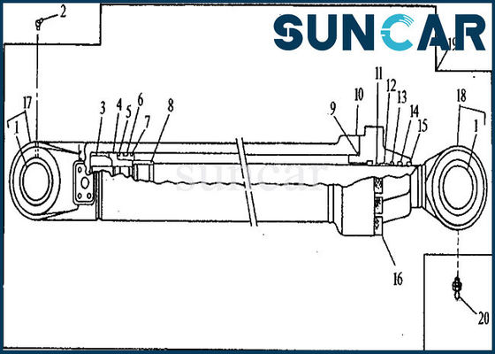 Mua AH144594 Boom Seal Kit Bộ sửa chữa xi lanh thủy lực Phù hợp với 653G 690ELC John Deere online manufacture