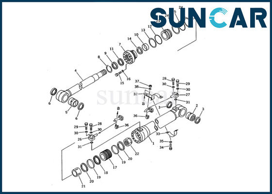 Mua 707-99-47600 Boom Cylinder Seal Kit Bộ dịch vụ niêm phong bộ phận bên trong máy xúc Komatsu PC200-5 online manufacture