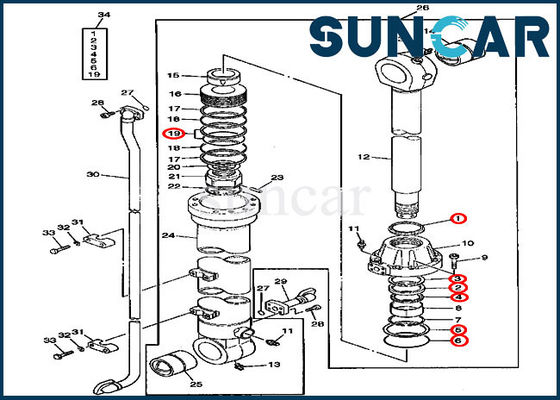 Mua AT192097 John Deere Bucket Cylinder Replacement Seal Kit Excavator Repair Kits online manufacture