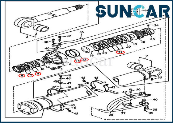 Mua 790D John Deere AT192098 Boom Bucket Oil Seal Kits Bộ làm kín xi lanh thủy lực online manufacture
