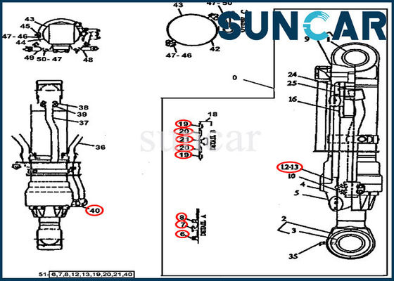 Mua Excavator Hydraulic Seals AT196478 Arm Cylinder Seal Kit Fits John Deere 790D online manufacture