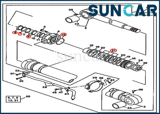 Mua AT196468 Bucket Cylinder Repair Seal Kit 790ELC John Deere Mechanical Sealing Kit online manufacture