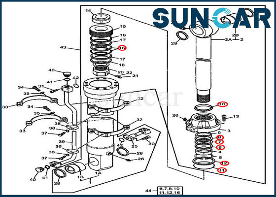 Mua Deere Bucket Seal Kit 4660142 Hydraulic Cylinder Oil Seal Kits For Excavator 800C online manufacture