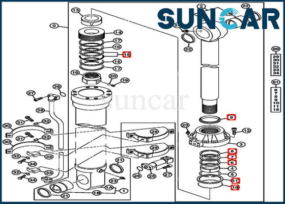 Mua 4653863 Bucket Replacement Service Kit Cylinder Seal Kit Fits 850DLC 870GLC Deere online manufacture