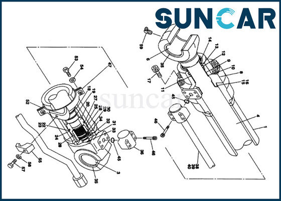Mua LZ00449 Thiết bị hạng nặng CX130 CX135SR CASE Seal Kit Bộ sửa chữa xi lanh cánh tay máy xúc online manufacture