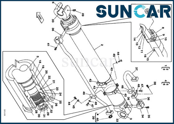 Mua Bộ làm kín xi lanh cánh tay LZ00478 CASE cho máy xúc bánh xích CX330 Bộ sửa chữa bên trong online manufacture
