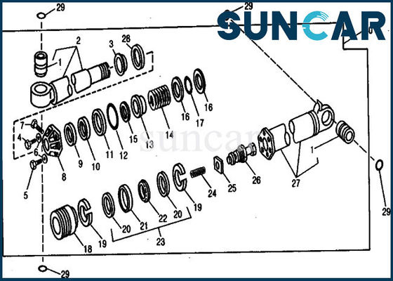 Mua RE21195 Bộ làm kín xi lanh đám đông thay thế 890 990 Bộ dụng cụ dịch vụ thủy lực John Deere online manufacture