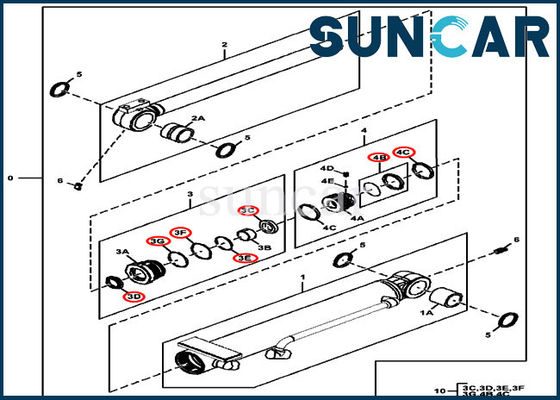 Mua 4667617 Bộ công cụ dịch vụ xi lanh góc lưỡi Máy xúc Bộ làm kín dầu cho 35G 17D 35D John Deere online manufacture