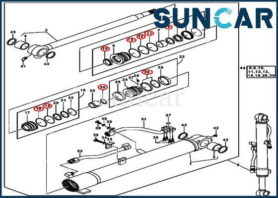 Mua 0844807 Bộ niêm phong sửa chữa xi lanh Boom Bộ phận thay thế máy xúc JOHN DEERE online manufacture
