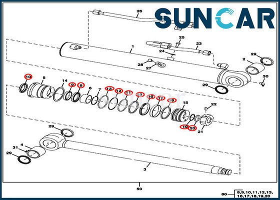 Mua Bộ dụng cụ thay thế xi lanh 50D 50G JOHN FYD00000073 Bộ dụng cụ thay thế xi lanh xô online manufacture
