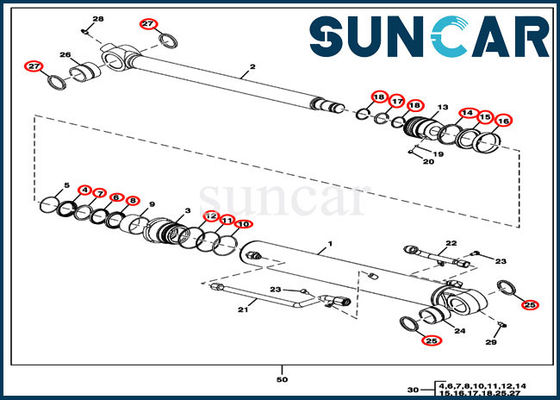 Mua FYD00000087 Bộ làm kín xi lanh thay thế xô phù hợp với 60D 60G John Deere online manufacture