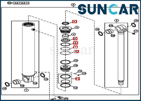 Mua Boom Swing Cylinder Repair Kit 4687561 John Deere Replacement Seal Kit online manufacture